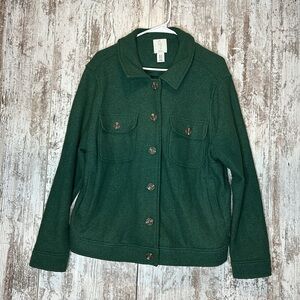 Joie Emerald Green Wool Barn Jacket Shacket size 1X